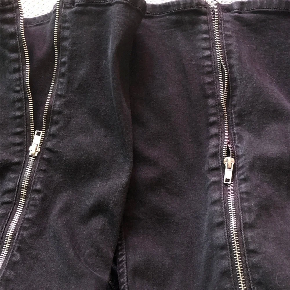Hot Topic Cargo Flare Jeans Wo’s 10 Jr’s 11 Highrise Zipper Hem Grunge Punk Goth